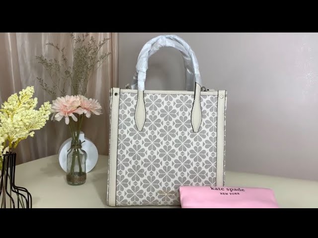 Review Time!! Kate Spade Flower Coated Canvas Rowan Medium North South Tote  