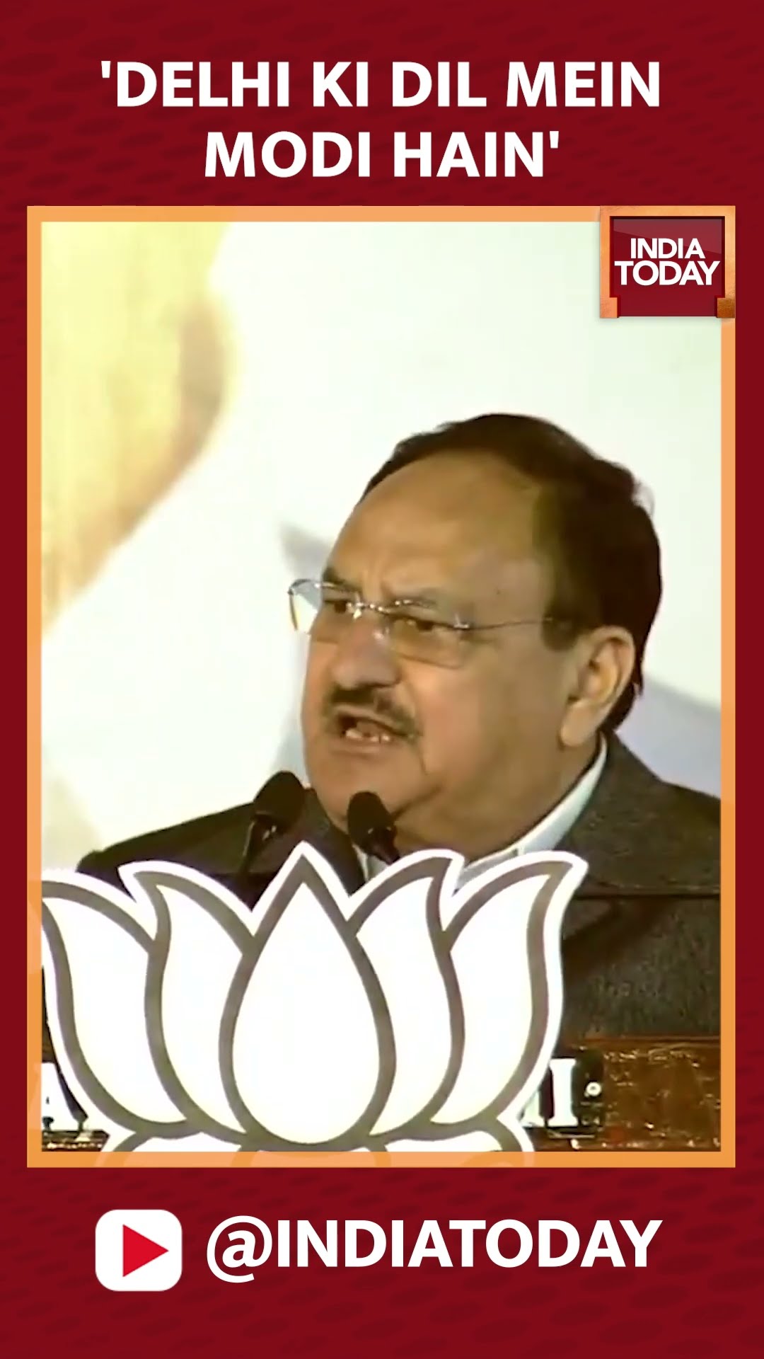 BJP National President JP Nadda Says 'Delhi Ki Dil Mein Modi Hain' | #shorts #jpnadda #pmmodi