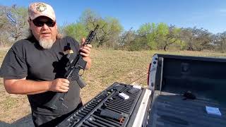 Alamo 15 trigger, 10.5 PSA pistol, very fast.