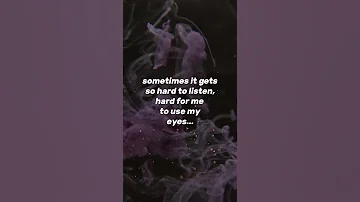 Sometimes It Gets So Hard To Listen Hard For Me To Use My Eyes Dontwanttoknow Johnmartyn 