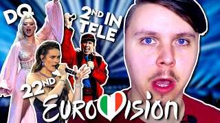 I Was NOT Expecting These Results! - Reacting to &#39;Eurovision 2022&#39; 🇮🇹 SHOCK Placings