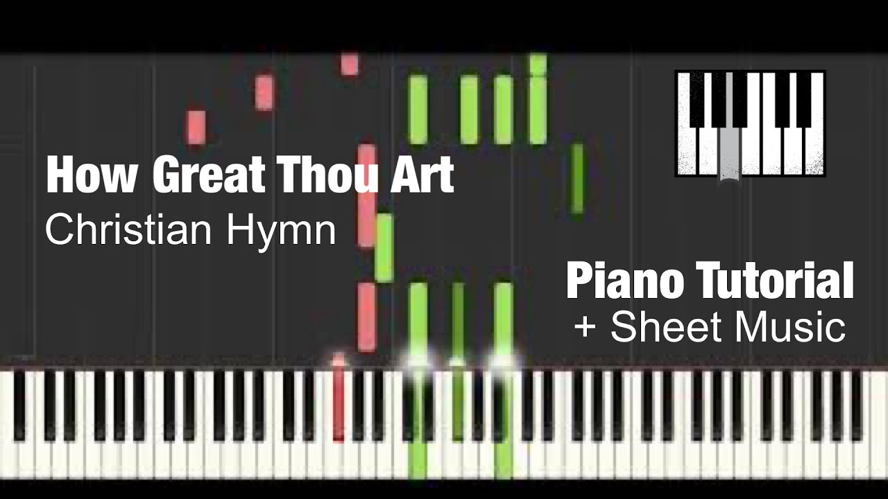 How Great Thou Art  Beginner Piano Tutorial [C] 