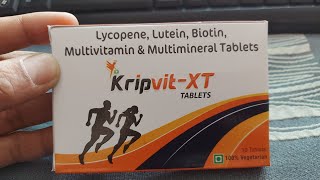 Kripvit-XT Tablet Review ~ Lycopene, Lutein, Biotin, Multivitamin & Multimineral Tablets