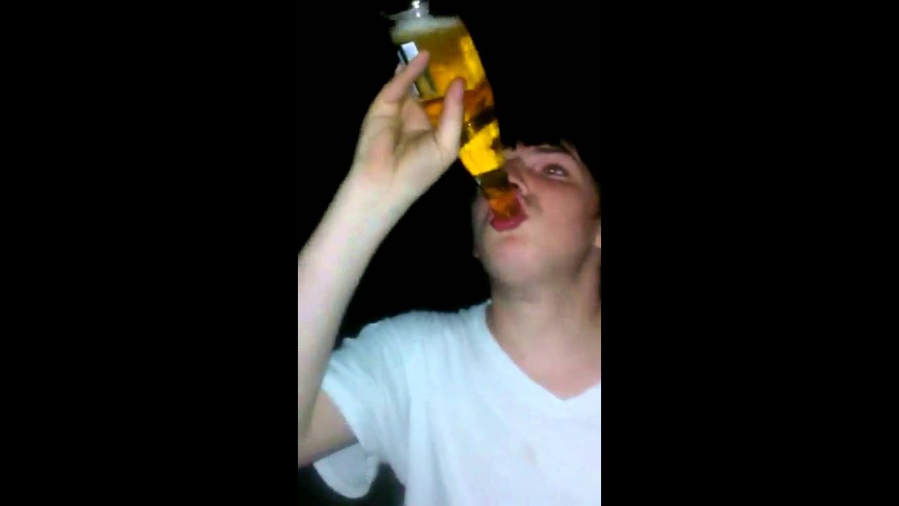Boy drinking piss