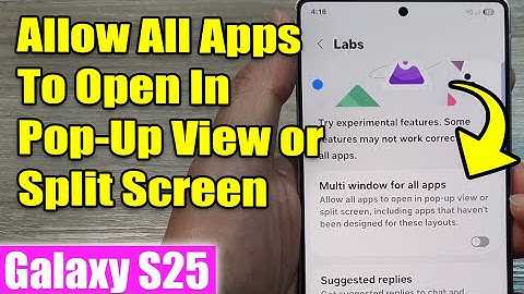 Galaxy S25/S25+/Ultra: How to Allow All Apps To Open In Pop-Up View or Split Screen