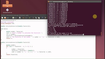 Calculate Factorial C++ Code (Linux)
