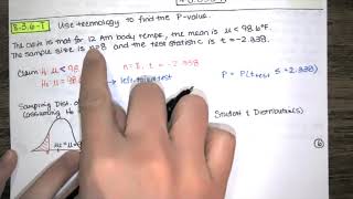 Problem 8.3.6-T - Find P-value using Excel, t distribution, left-tailed test - Statistics HW Help