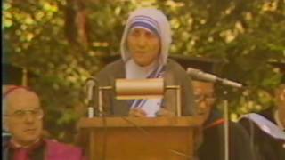 Commencement Address of Teresa of Calcutta' at Thomas Aquinas College