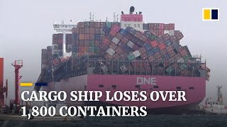 Cargo ship ONE Apus loses more than 1,800 containers in Pacific storm