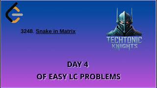 LeetCode 3248 | easy |  Snake in Matrix | Python code explanation