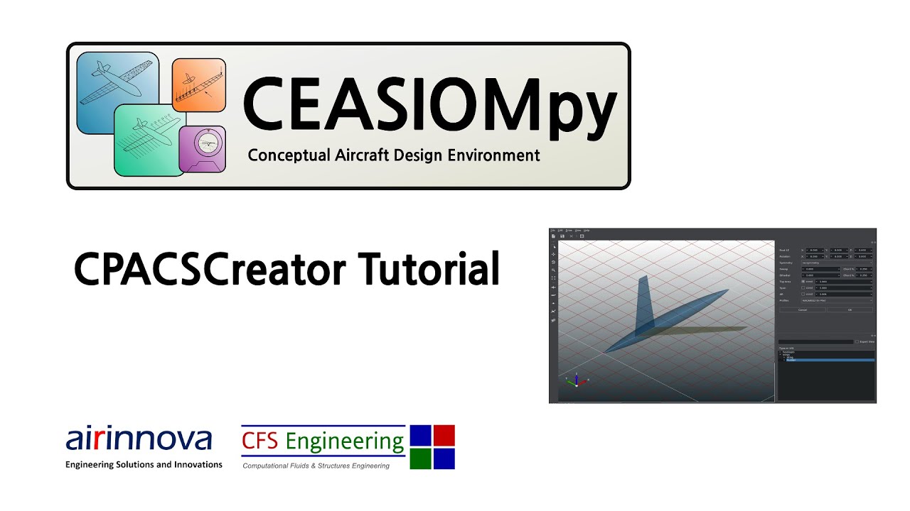 CEASIOMpy - CPACSCreator tutorial - YouTube