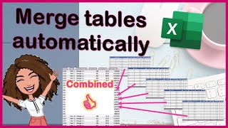 Combine tables in POWER QUERY. Automatically combine tables and save time! Merging tables is easy!