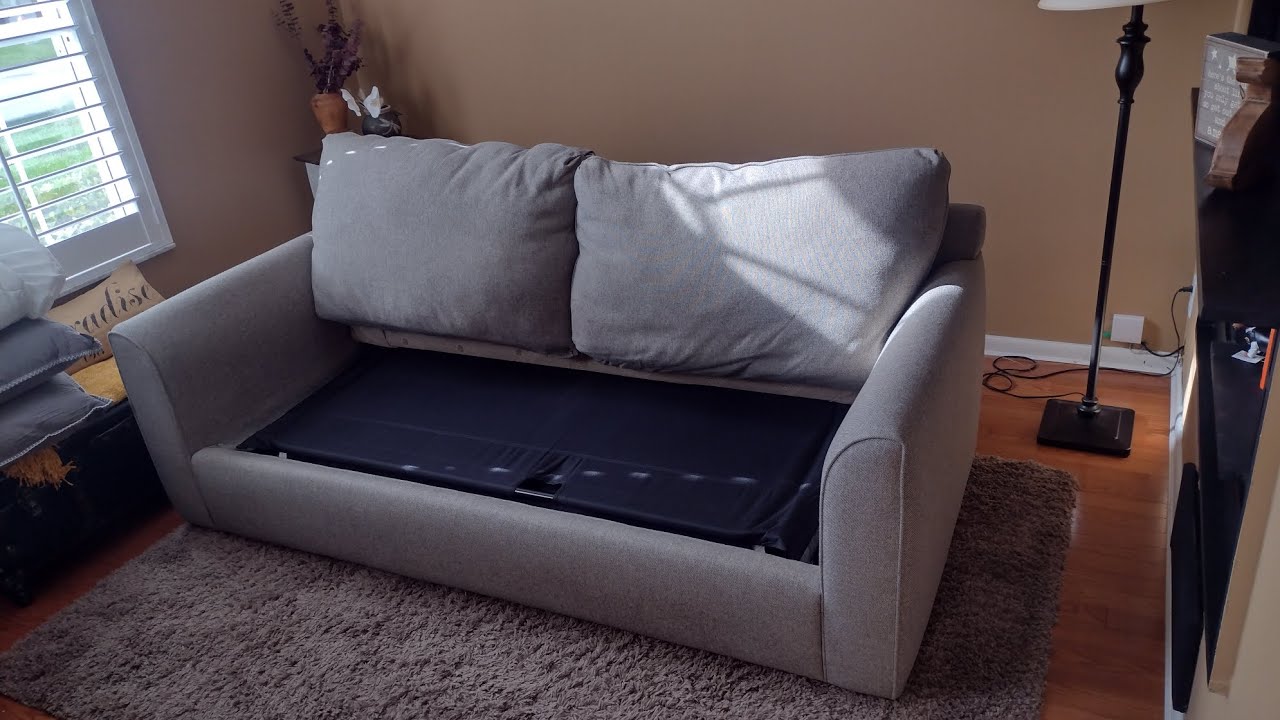 How to remove a SLEEPER SOFA on your OWN! | Junk Removal - YouTube