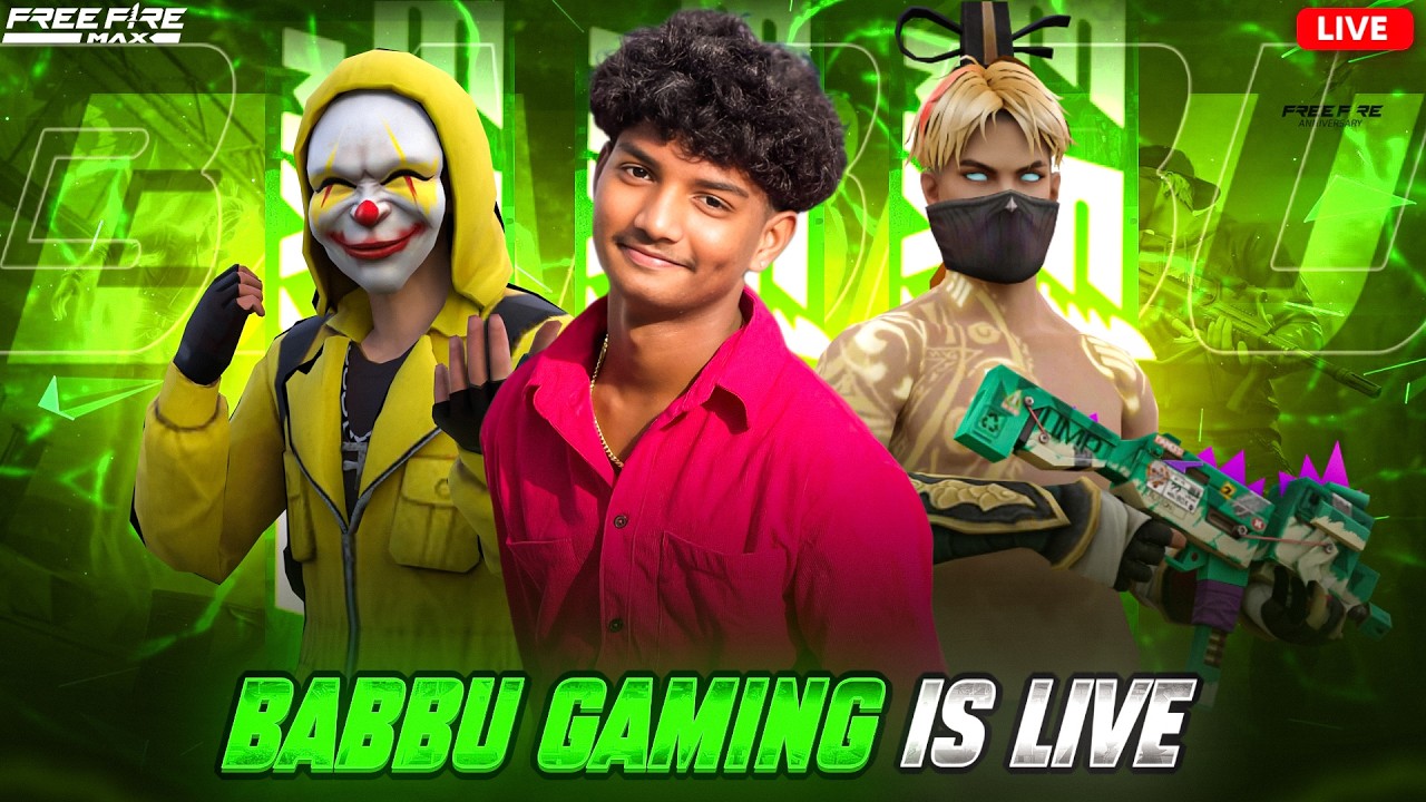 Saturday with FreeFire 😍 Babbu Gaming streaming now - Telugu Gaming Live #babbugaming