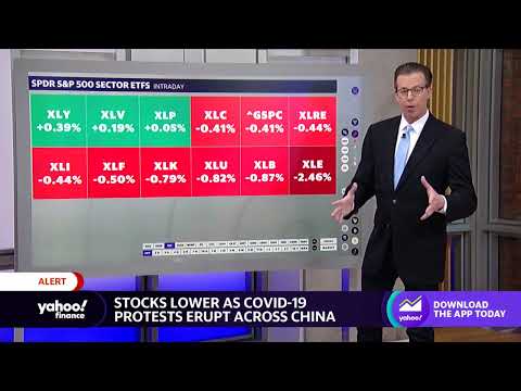 Stocks open lower as covid-19 protests in china weigh on markets