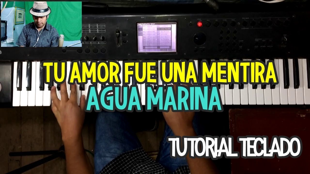 Tu amor fue una Mentira Agua Marina Tutorial Teclado