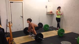 Snatch w. three second pause in bottom position: 40 x 3 reps by Mike Siokola
