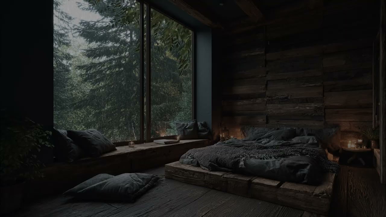 Rain Slides Down The Glass At Midnight ☔ And Wraps The Room In Gentle Calm