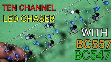 10 channel led chaser Circuit | #ledlight @Shaktitechshakti