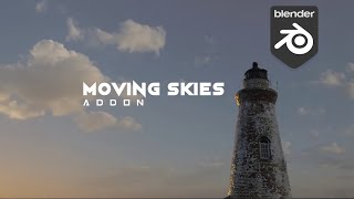 Create Animated Clouds in Blender Easy Tutorial - Moving Skies Addon