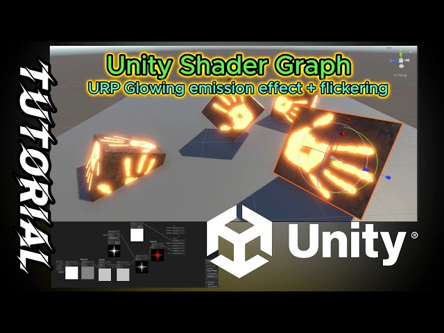 Unity How to create Shader Graph -  Adjustable Emission / Glow flickering effect  - URP version class=