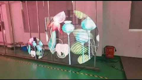 Visualpower round shape transparent led curtain display