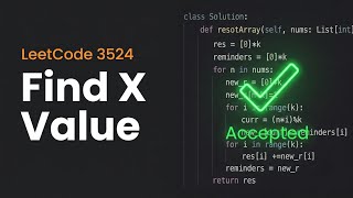Problem 3524:Find x Value of Array I (Python) #leetcode#codingjourney #coding #programming #python
