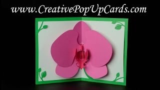 Mothers day Orchid Pop Up Card
