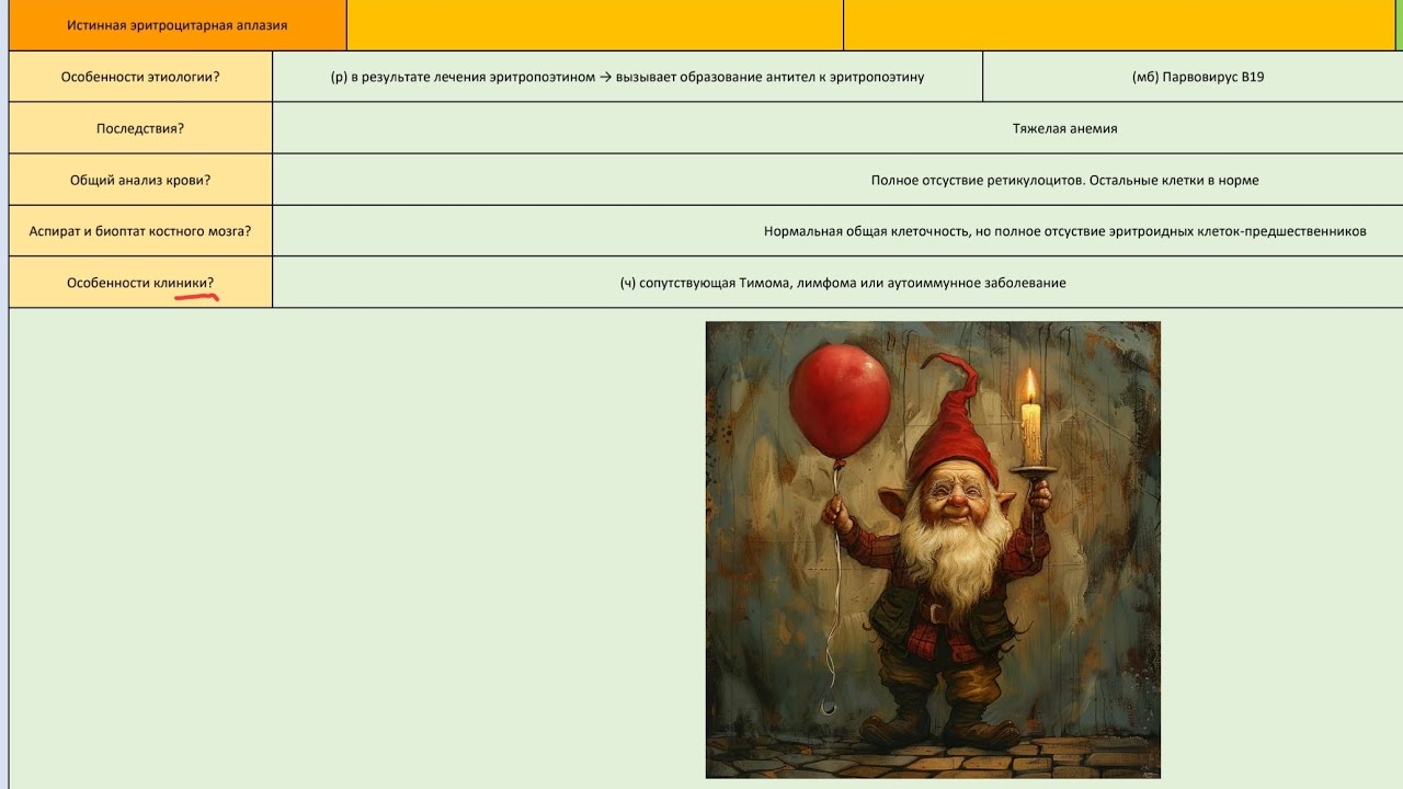 Апластическая анемия. Истинная эритроцитарная аплазия. Анемия Фанкони ...