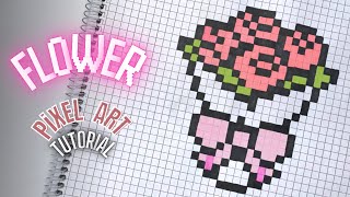 🌸 Easy FLOWERS Pixel Art Tutorial 🎨 | Step-by-Step for Beginners