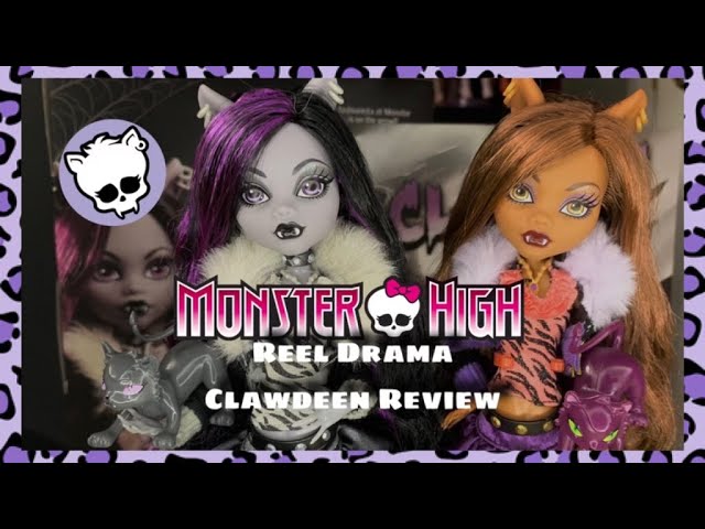 Monster High Reel Drama Clawdeen Wolf Doll Review!!!💜🐺 