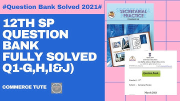 #12th SP Question Bank Solved#Q1-G,H,I&J Fully Solved#SYJC/HSC Question Bank Solved March 2021#Maha