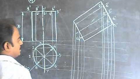 Engineering Graphics MADE EASY by Prof.Dr.R.Edison -Projections of Solids Problem 14