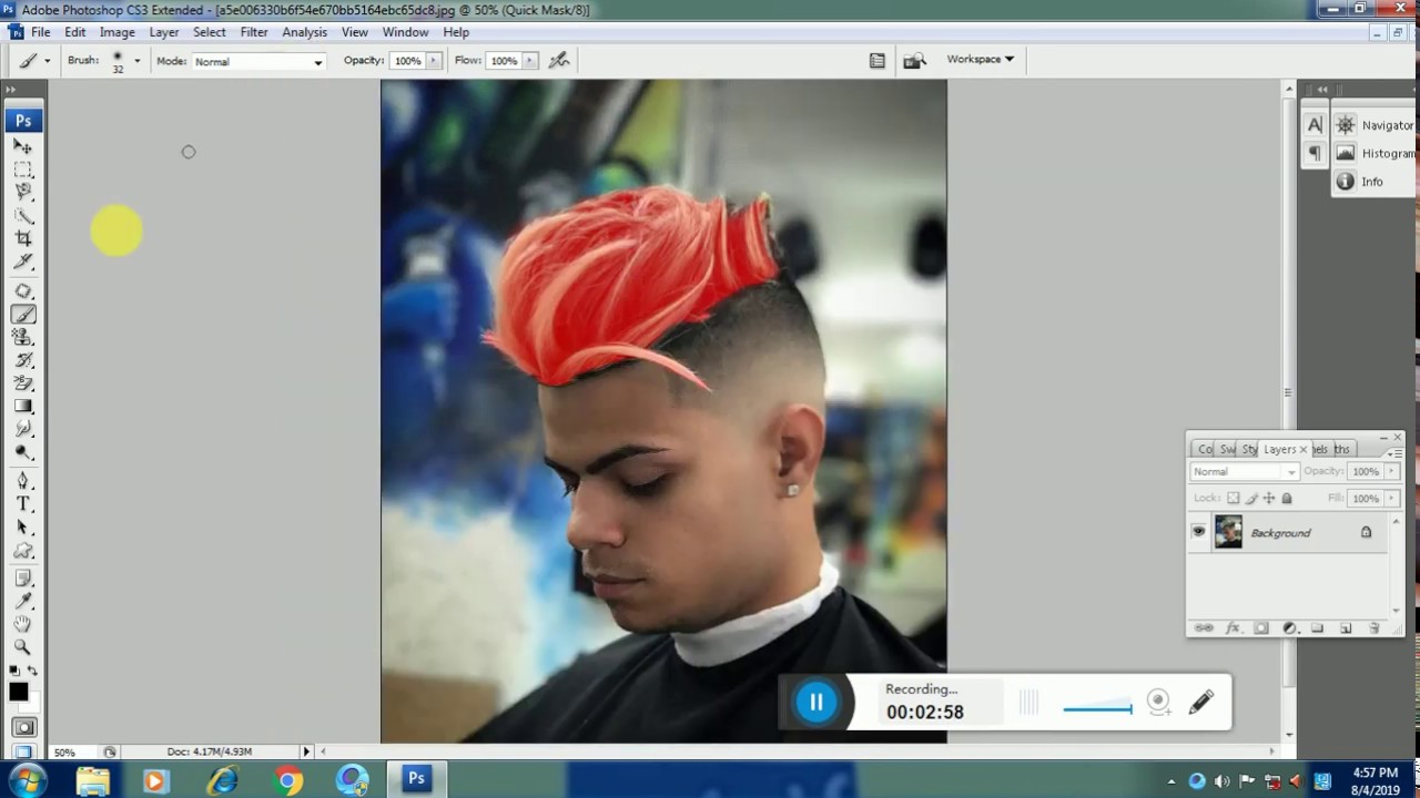 how to change hair colour in photoshop cs3 full tips - YouTube