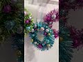 Raz 7" Set of 3 Tinsel Wreath Christmas Ornament 4650575