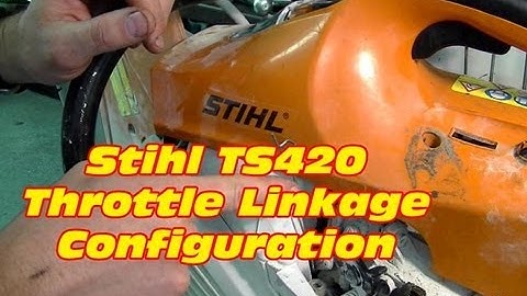 Stihl Cutquick TS420 Throttle Linkage Configuration - Concrete Saw