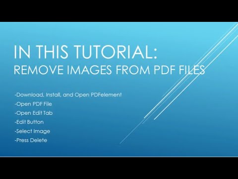 Video: Hur tar jag bort en bild från en PDF?