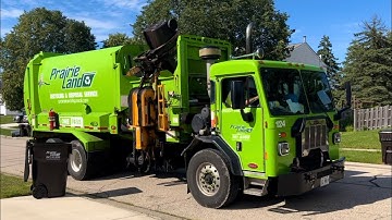 LRS Peterbilt 520 Split Labrie Automizer Garbage Truck