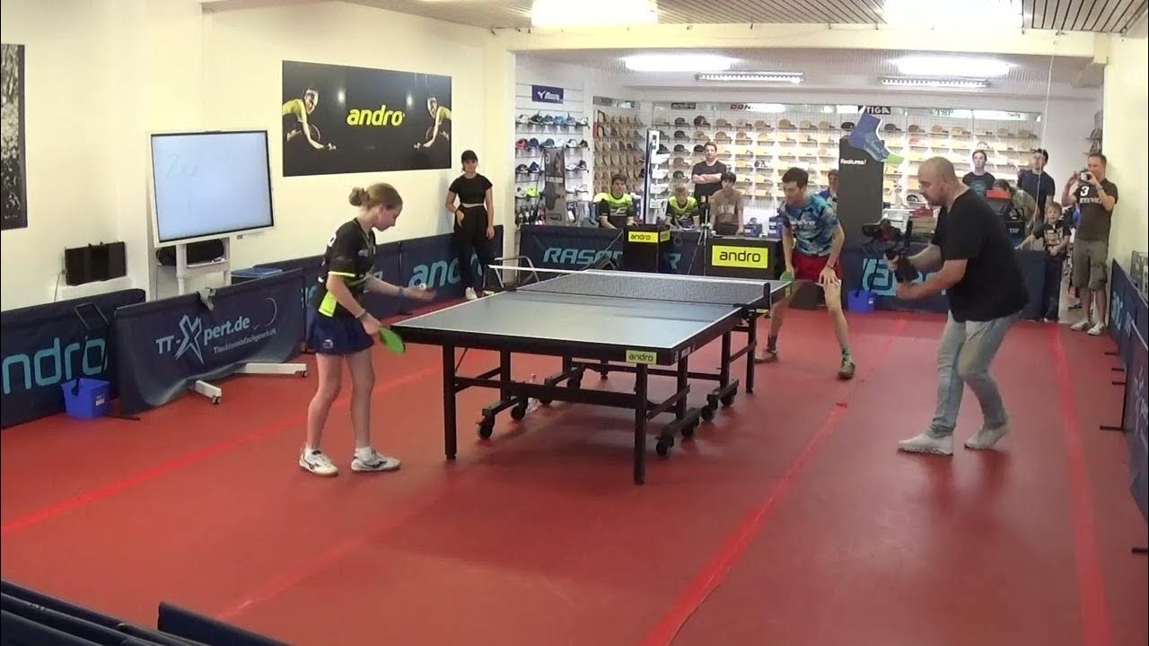 Adam Bobrow vs Sommer 20220727 TT Xpert Augsburg Table Tennis Fun Show