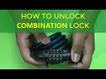 Combination lock open without password [SOLVE PROBLEM AT HOME]