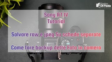 Sony a7iv tutorial: backup in camera e salvataggio su schede saparate