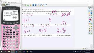 Adding and Subtracting Complex Numbers