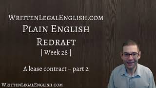 How to write plain language 28: Lease contract (Part 2)