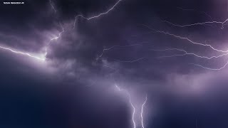 Heavy Thunderstorm Sounds | Relaxing Rain, Thunder \& Lightning Ambience for Sleep | HD Nature Video