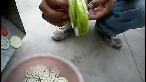 Lotus root cutter machine