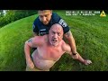 Old Man Tries Fighting Cops After Assaulting His Mom
