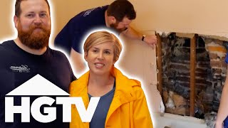 Ben And Erin Discover A Hidden Fireplace! | Home Town