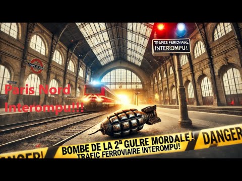 PARIS NORD INTEROMPU!! : UNE BOMBE DE LA SECONDE GUERRE MONDIALE PARALYSE LA GARE DU NORD !
