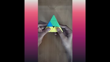 #shorts| HOW TO DO A CHECKERBOARD PATTERN ON PYRAMINX CUBE|