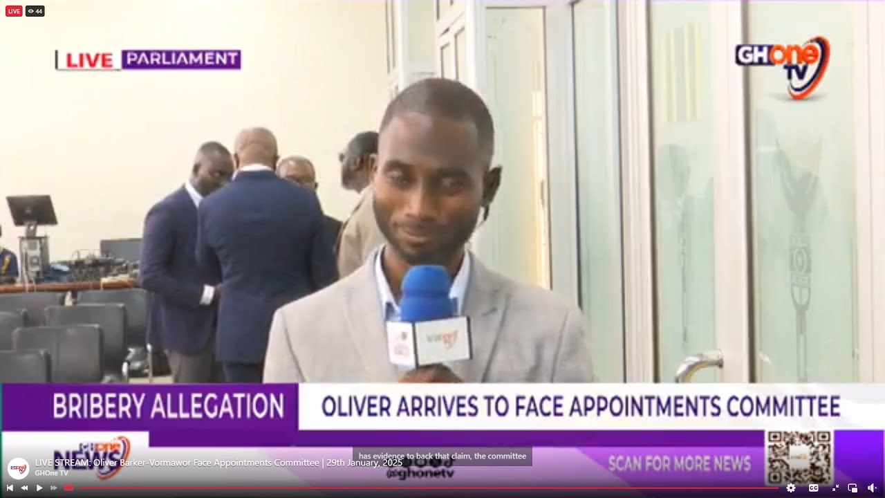 LIVE STREAM: Oliver Barker-Vormawor Appears Before Appointment Committee | 29th January, 2025